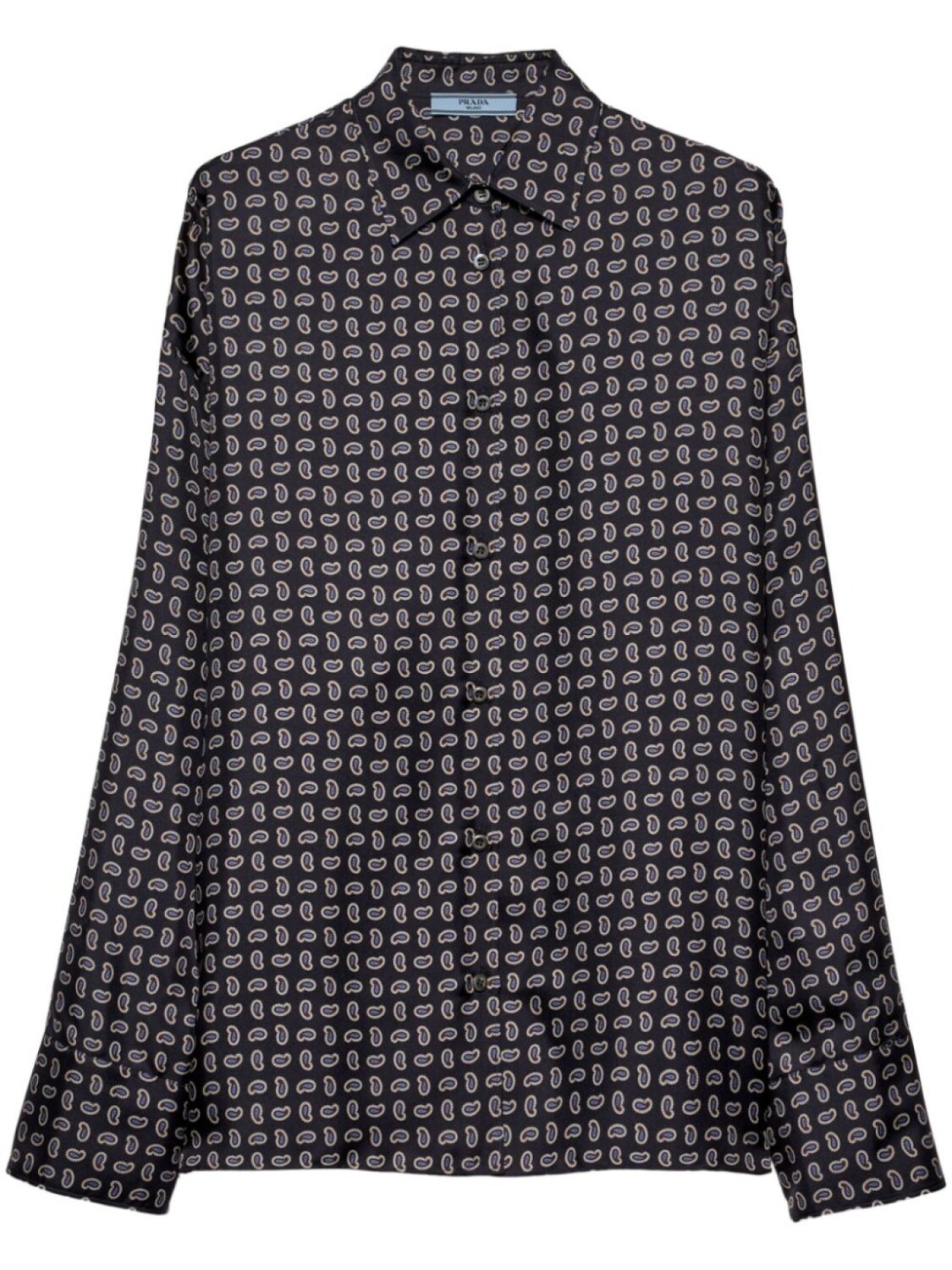 Prada шелковая рубашка с принтом пейсли, синий
Prada шелковая рубашка с принтом пейсли, синий
