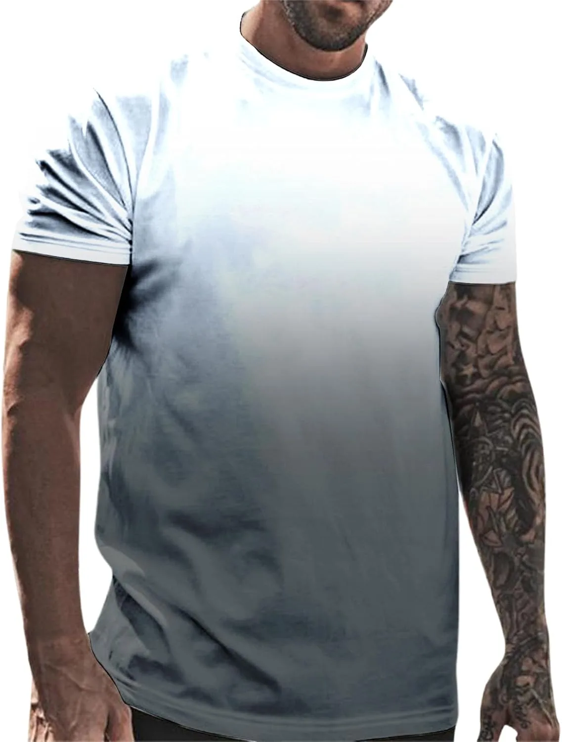 Мужская футболка Oversize с градиентом, короткий рукав, круглый вырез, легкая
Мужская футболка Oversize с градиентом, короткий рукав, круглый вырез, легкая