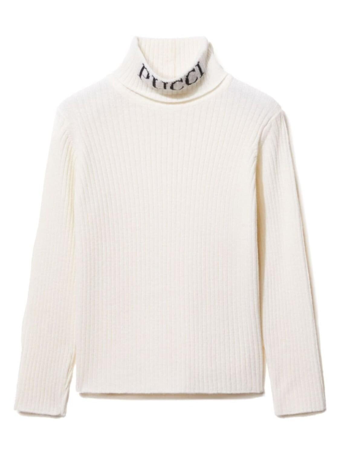 PUCCI Junior джемпер с логотипом-интарсией, белый
PUCCI Junior джемпер с логотипом-интарсией, белый