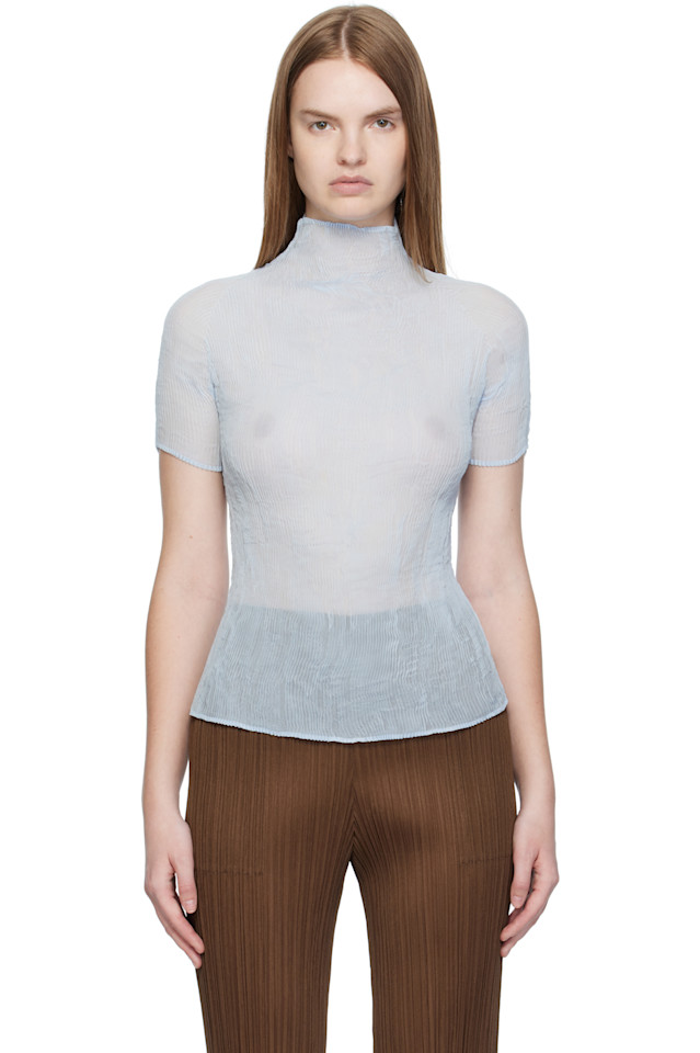 Issey Miyake Синий шифоновый топ с перекрученными нитями (3 шт.)
Issey Miyake Синий шифоновый топ с перекрученными нитями (3 шт.)