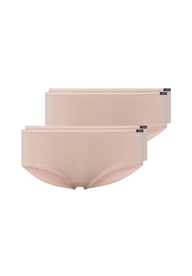 Упаковка из 4 трусиков - трусы-комбинации из хлопка и эластичного материала базовые Skiny, бежевый 
Упаковка из 4 трусиков - трусы-комбинации из хлопка и эластичного материала базовые Skiny, бежевый