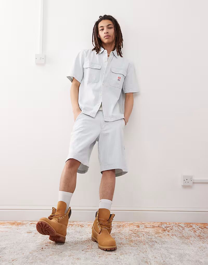 Шорты из денима Wrangler Casey Jones в полоску для плотника, цвет светлый, CO-ORD
Шорты из денима Wrangler Casey Jones в полоску для плотника, цвет светлый, CO-ORD