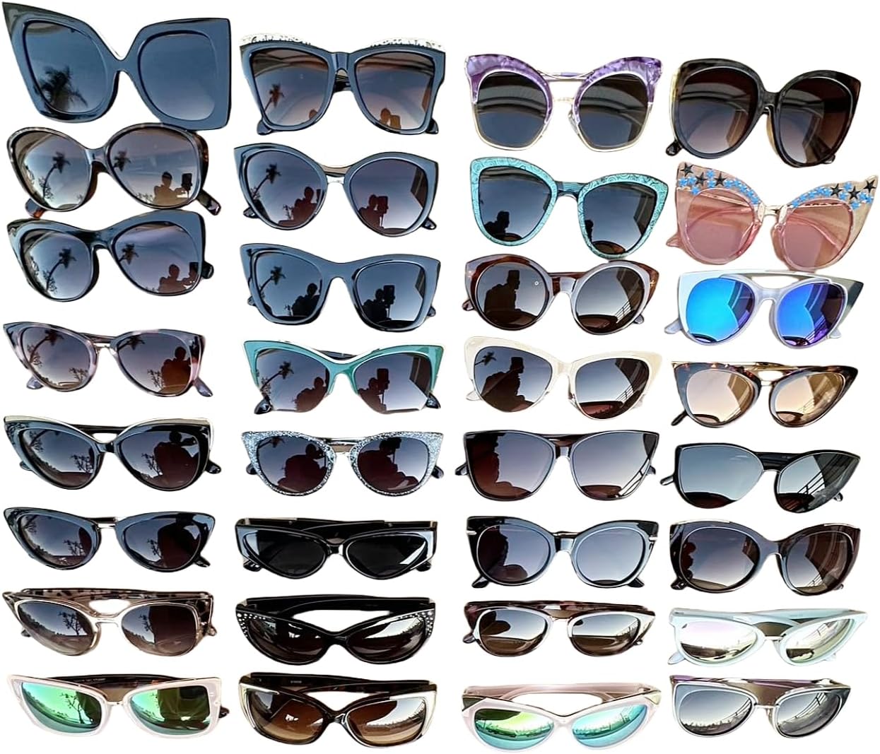 36 пар солнцезащитных очков «кошачий глаз» премиум-класса, разнообразные по цвету, модные женские солнцезащитные очки для вечеринок, новый образ на каждый день, полностью металлические петли Generic, Multicolor
36 пар солнцезащитных очков «кошачий глаз» премиум-класса, разнообразные по цвету, модные женские солнцезащитные очки для вечеринок, новый образ на каждый день, полностью металлические петли Generic, Multicolor