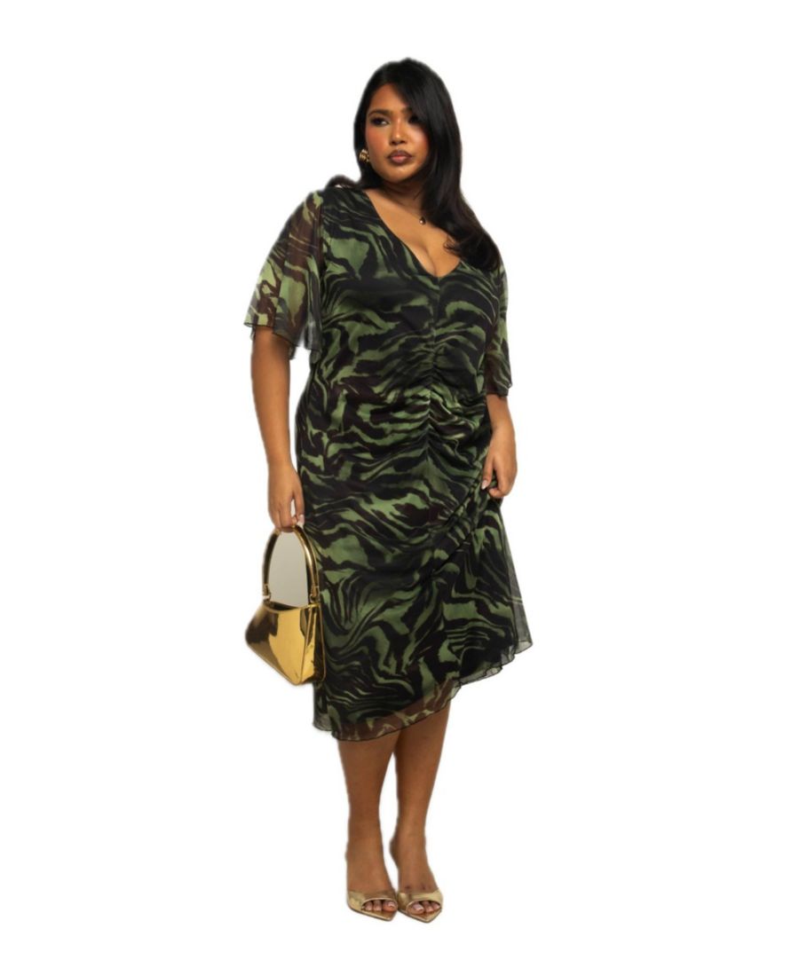 Женское миди-платье из сетчатой ткани с зебровым принтом FASHION-SZN CURVE, Khaki
Женское миди-платье из сетчатой ткани с зебровым принтом FASHION-SZN CURVE, Khaki