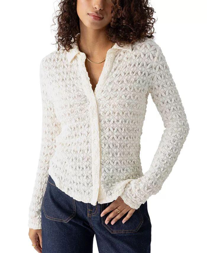 Женская кружевная рубашка Dreamgirl на пуговицах Sanctuary, белый
Женская кружевная рубашка Dreamgirl на пуговицах Sanctuary, белый