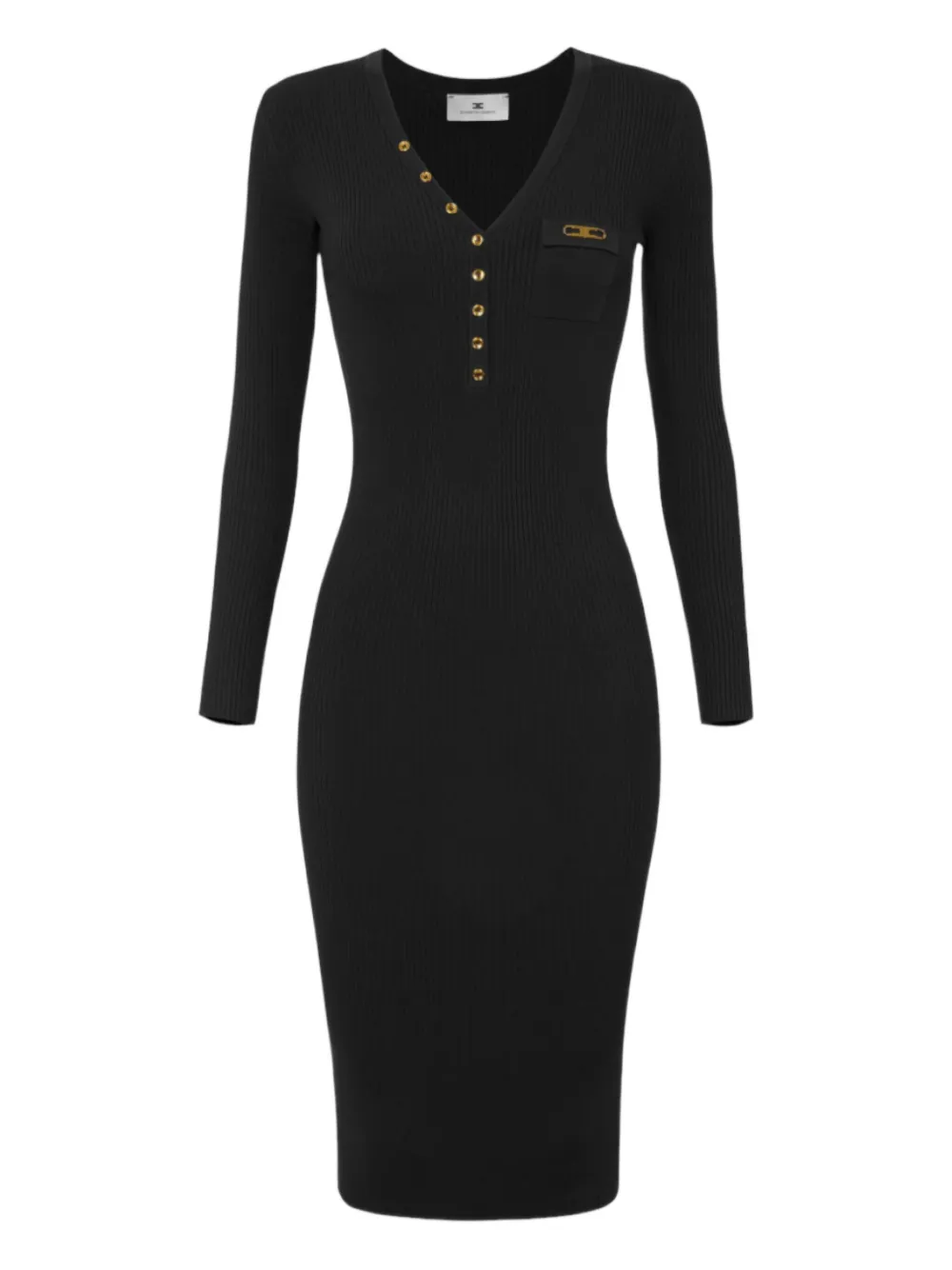 Платье миди в рубчик на пуговицах Elisabetta Franchi, черный
Платье миди в рубчик на пуговицах Elisabetta Franchi, черный