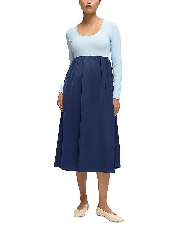 Платье для беременных, выполненное в смешанной технике Ingrid & Isabel, синий
Платье для беременных, выполненное в смешанной технике Ingrid & Isabel, синий