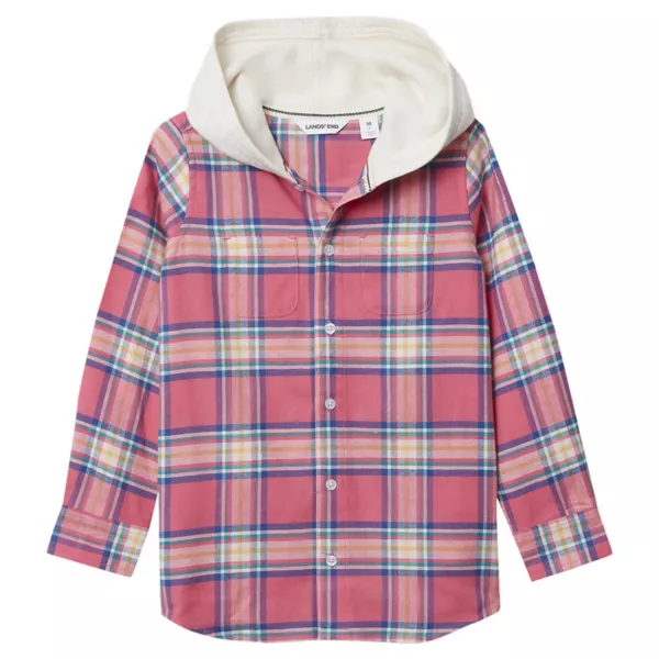 Детская утепленная рубашка-толстовка с длинным рукавом и капюшоном 2-20 Lands' End, цвет pink oatmeal plaid
Детская утепленная рубашка-толстовка с длинным рукавом и капюшоном 2-20 Lands' End, цвет pink oatmeal plaid