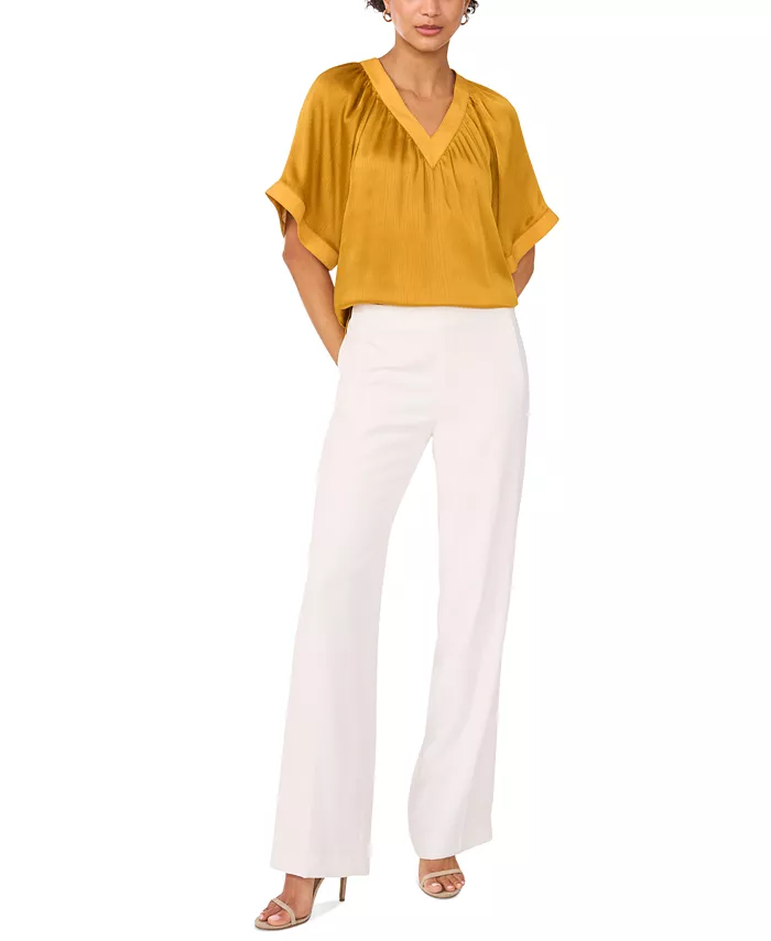 Женская блузка с V-образным вырезом и свободным кроем Vince Camuto, золотой
Женская блузка с V-образным вырезом и свободным кроем Vince Camuto, золотой