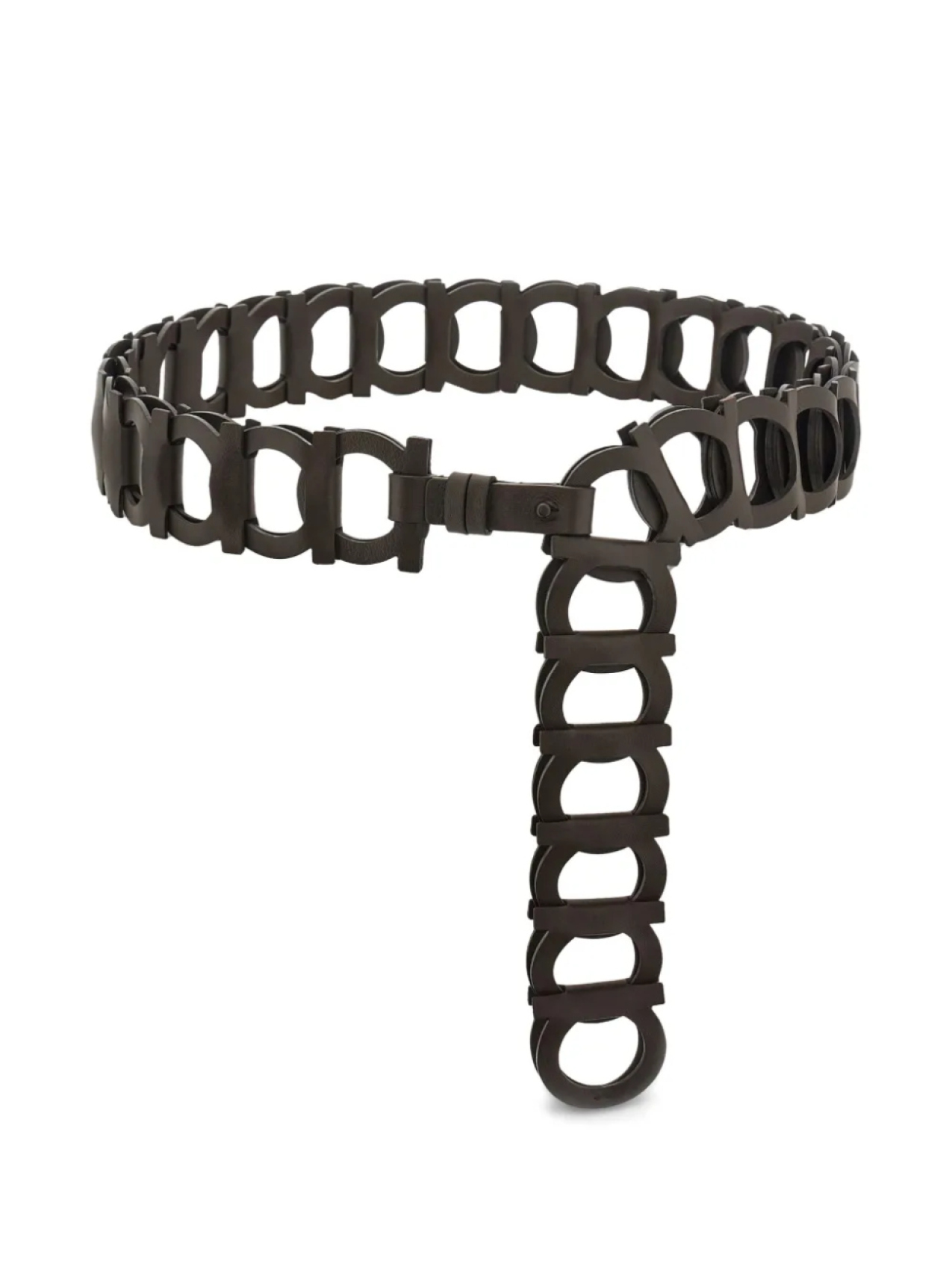 Ремень с декором Gancini Ferragamo, коричневый
Ремень с декором Gancini Ferragamo, коричневый