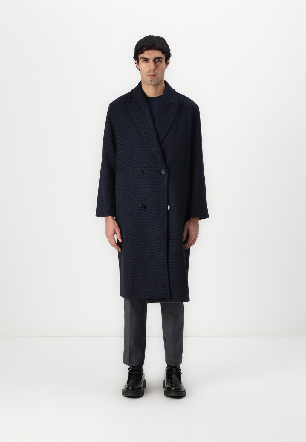 Классическое пальто Pier One, темно-синий 
Классическое пальто Pier One, темно-синий