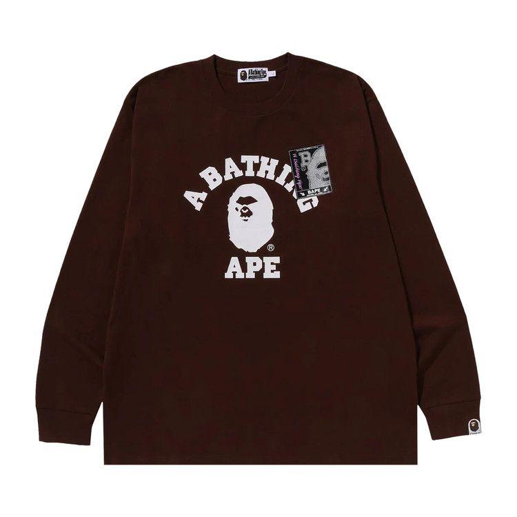 Футболка BAPE Mad Face College Long-Sleeve Tee, Brown
Футболка BAPE Mad Face College Long-Sleeve Tee, Brown