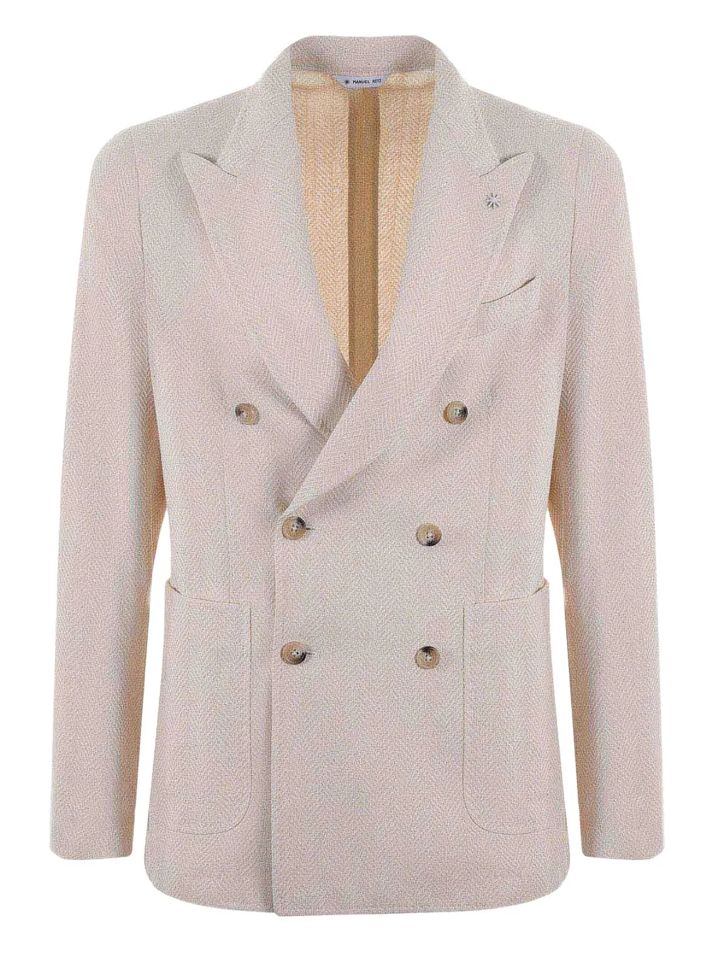Двубортный пиджак с узором «елочка» Manuel Ritz, нейтральный
Двубортный пиджак с узором «елочка» Manuel Ritz, нейтральный
