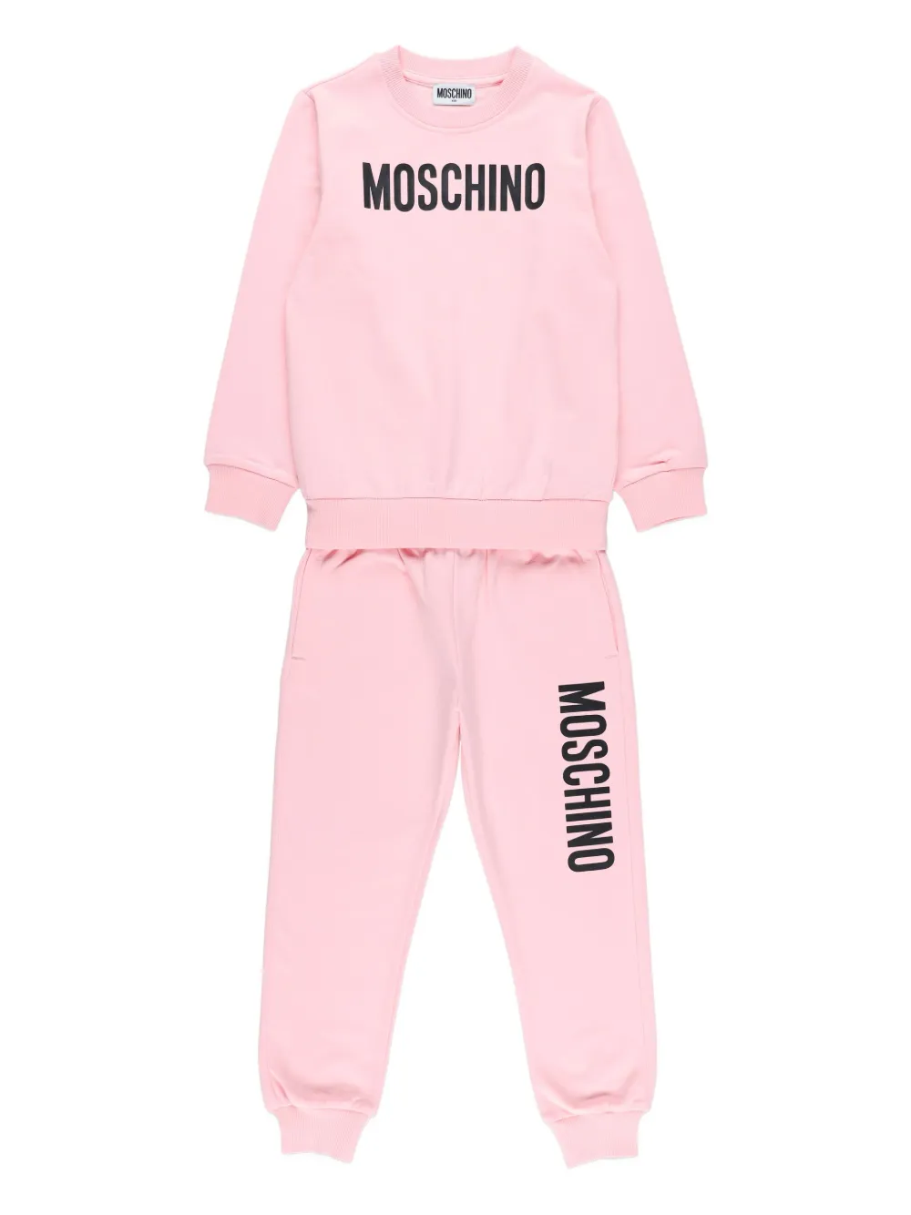 Спортивный костюм с логотипом Moschino Kids, розовый 
Спортивный костюм с логотипом Moschino Kids, розовый