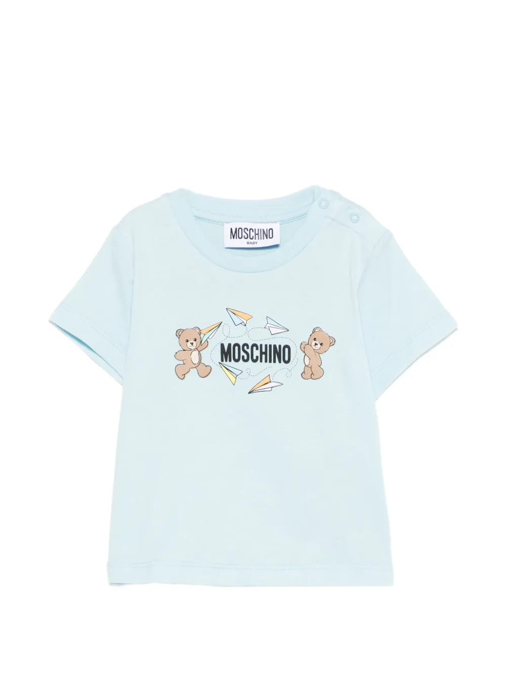 Футболка с изображением медведя Moschino Kids, синий
Футболка с изображением медведя Moschino Kids, синий