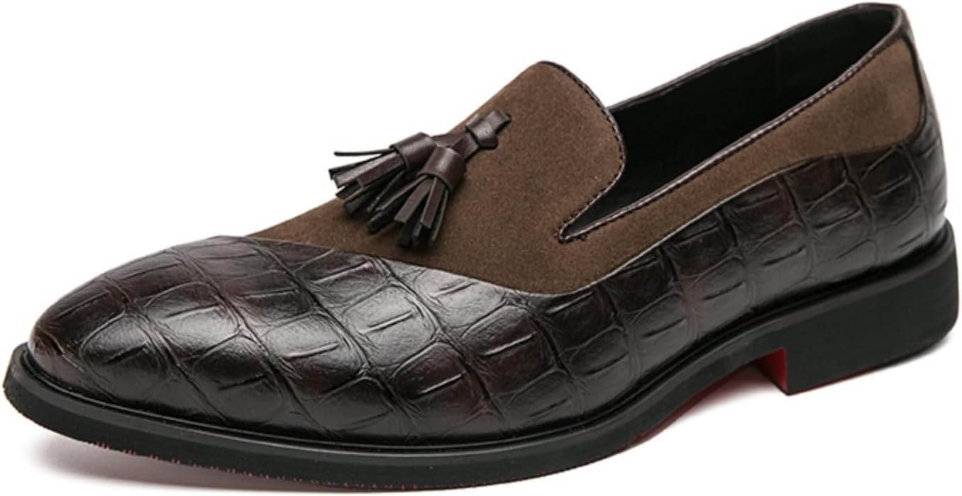 Мужские лоферы с тиснением под крокодила и кисточками, классический стиль «пенни» для формальной и повседневной носки- легко стильные и вечные Aokisx, коричневый
Мужские лоферы с тиснением под крокодила и кисточками, классический стиль «пенни» для формальной и повседневной носки- легко стильные и вечные Aokisx, коричневый