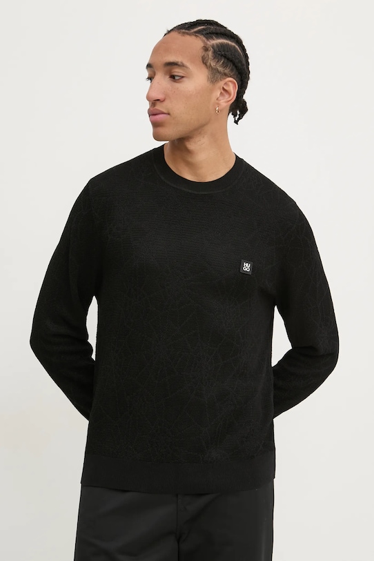 Свитер с добавлением шерсти Hugo, черный
Свитер с добавлением шерсти Hugo, черный