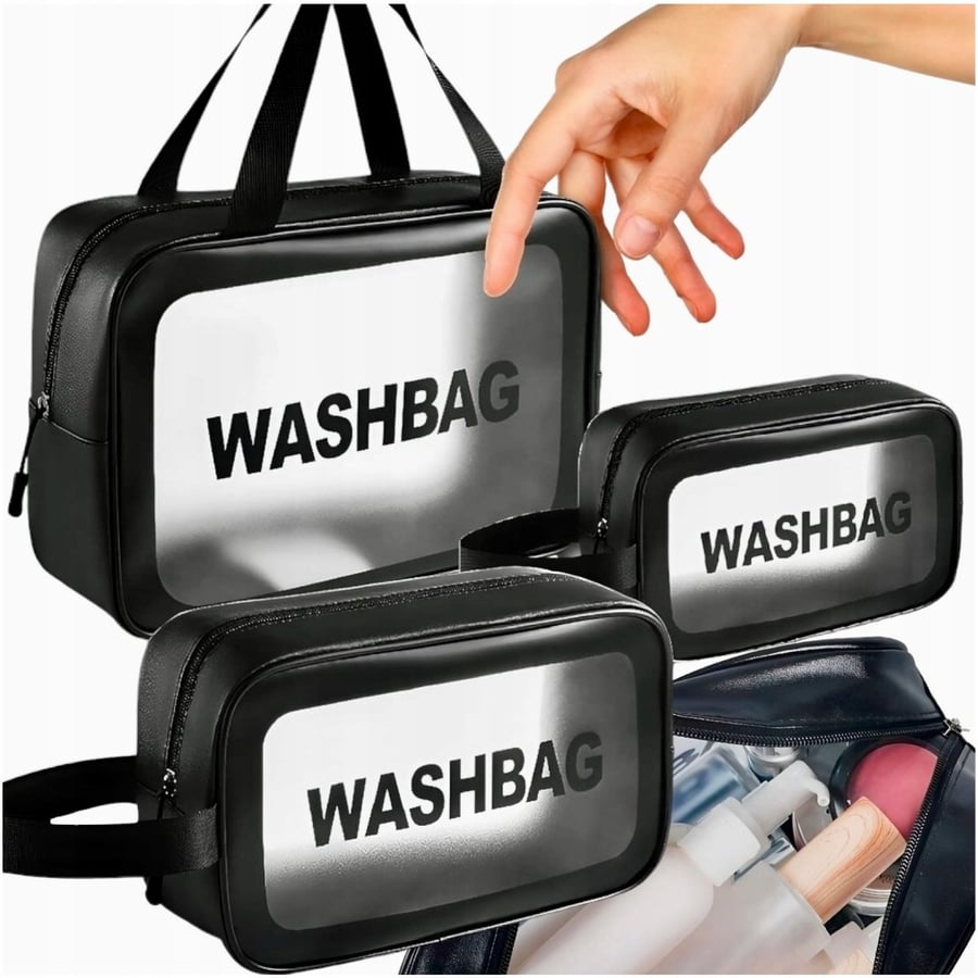 3X Дорожная косметичка Дорожная косметичка Набор прозрачных косметичек на молнии Inna marka
3X Дорожная косметичка Дорожная косметичка Набор прозрачных косметичек на молнии Inna marka