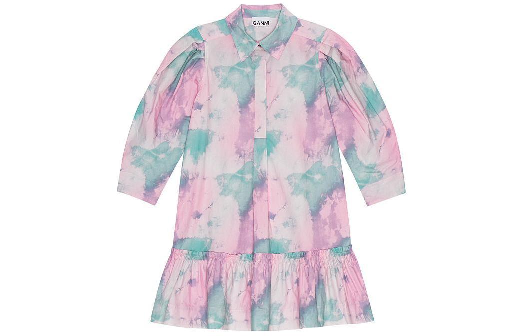 Футболка-рубашка из органического хлопка с абстрактным принтом GANNI, сиреневый
Футболка-рубашка из органического хлопка с абстрактным принтом GANNI, сиреневый