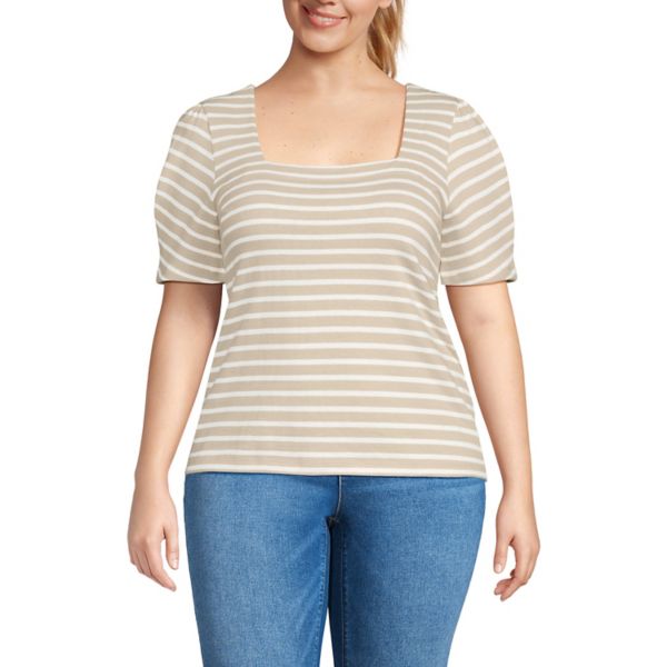 Женский топ с рукавами-фонариками и квадратным вырезом, стандартного и большого размера Lands' End, цвет champagne ivory
Женский топ с рукавами-фонариками и квадратным вырезом, стандартного и большого размера Lands' End, цвет champagne ivory