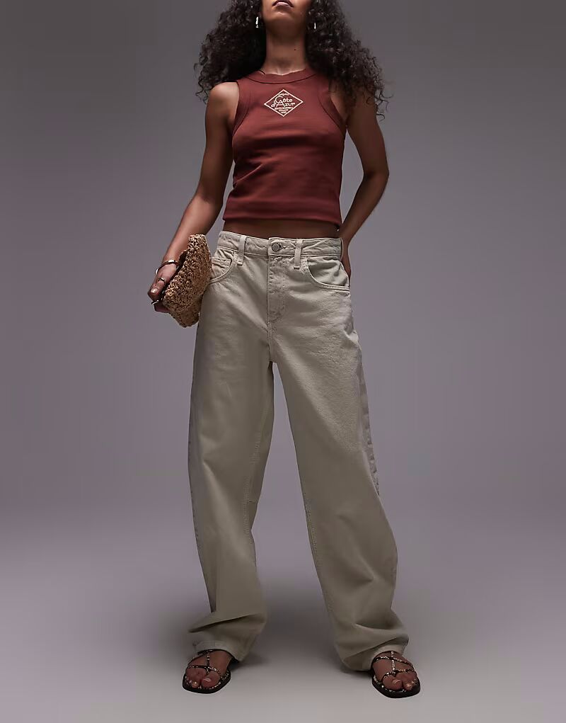 Джинсы-бочонки из хлопка Mango в каменном цвете
Джинсы-бочонки из хлопка Mango в каменном цвете