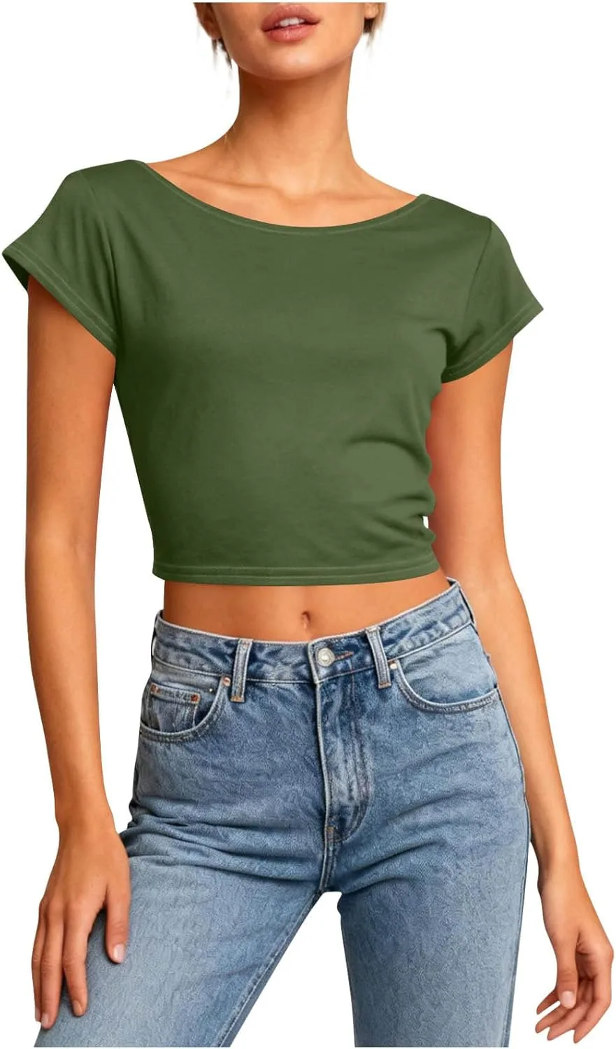 Женская футболка с открытой спиной, короткий рукав, Y2K
Женская футболка с открытой спиной, короткий рукав, Y2K