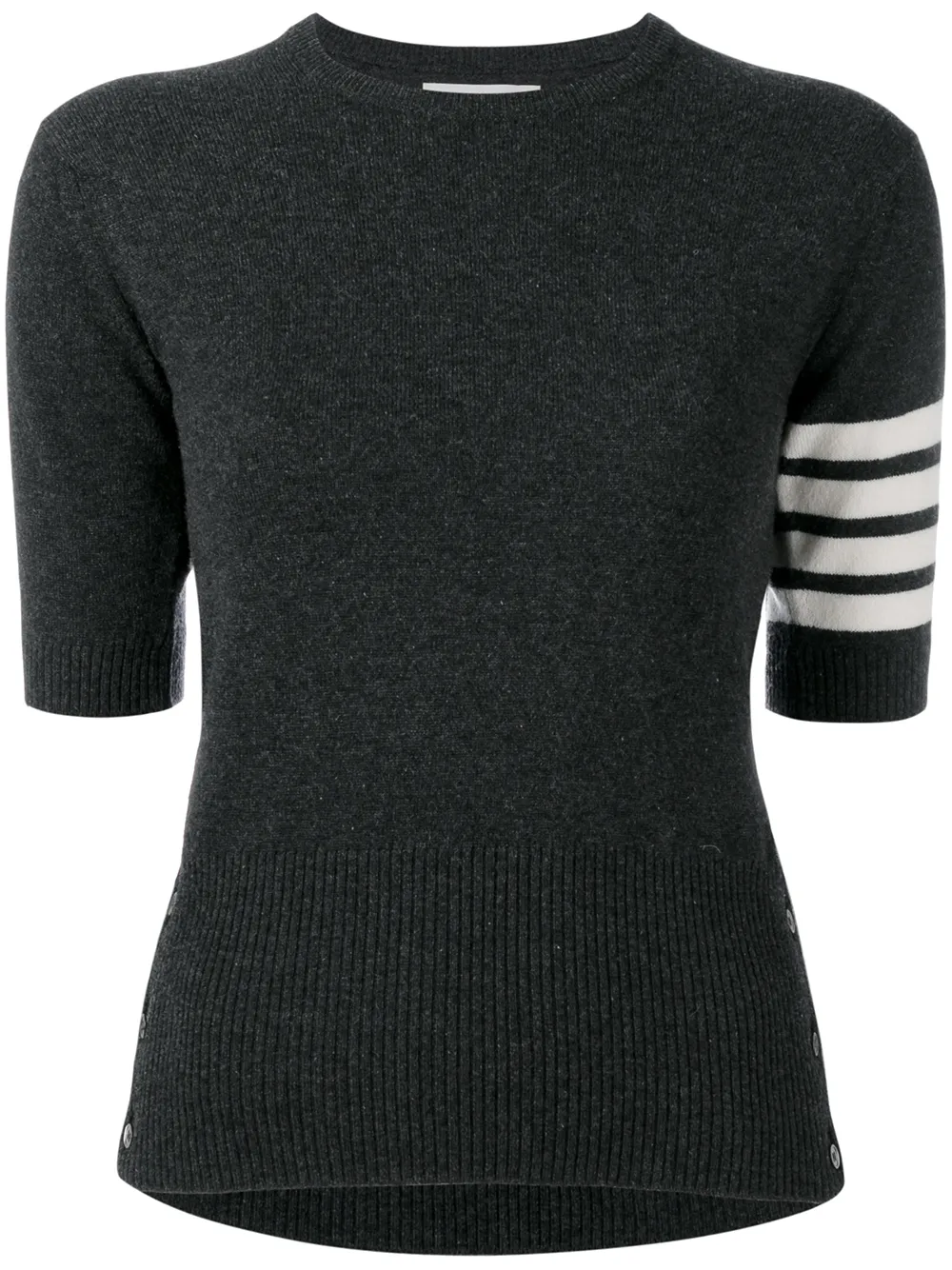 Джемпер с короткими рукавами и полосками THOM BROWNE, серый
Джемпер с короткими рукавами и полосками THOM BROWNE, серый