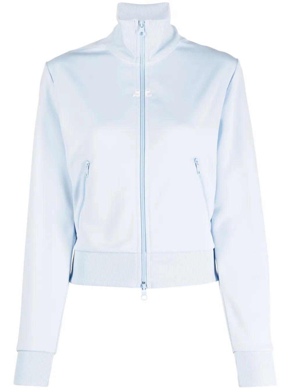 Свитер на молнии с воротником-стойкой Courrèges, синий
Свитер на молнии с воротником-стойкой Courrèges, синий