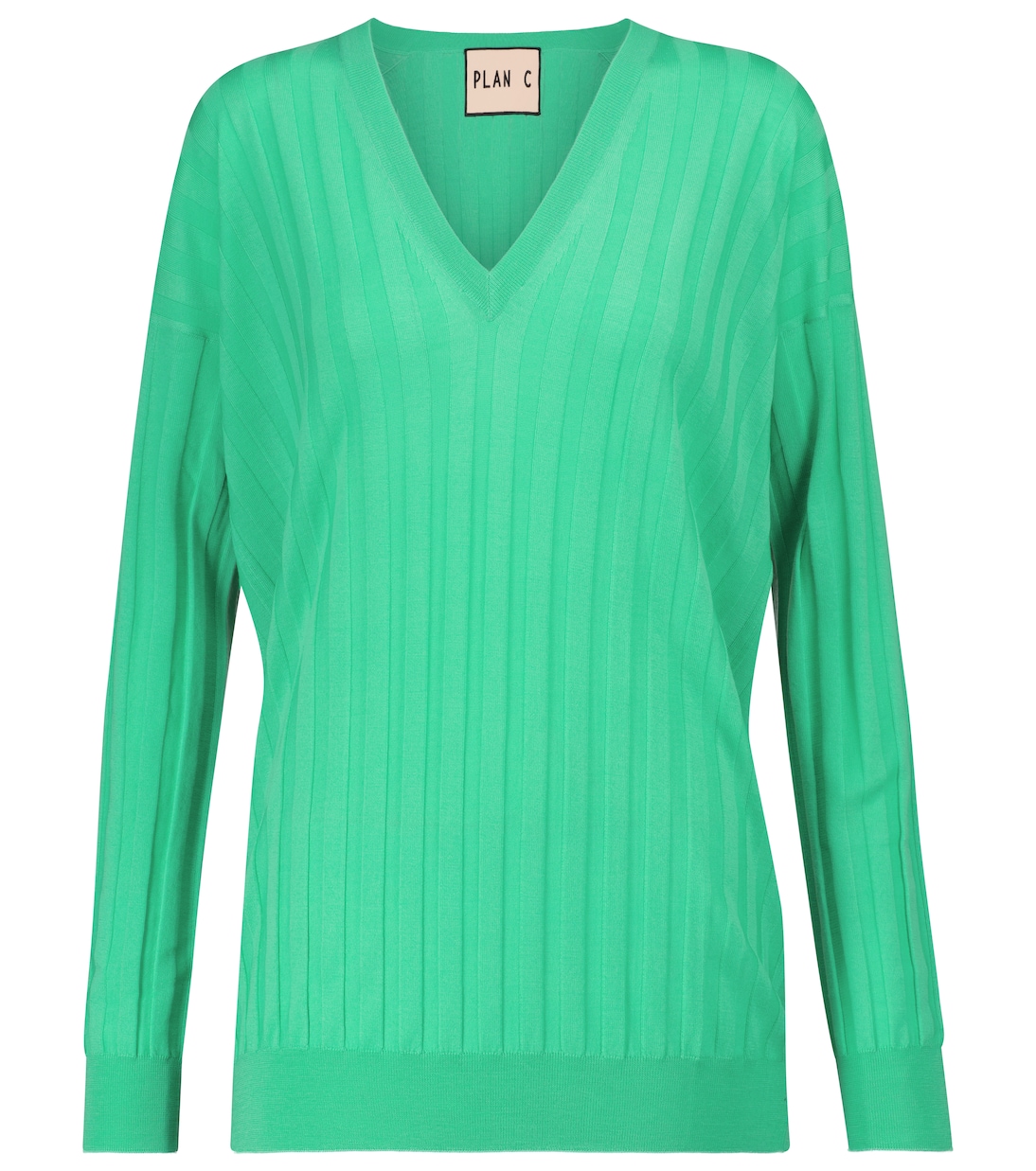 Шерстяной свитер в рубчик Plan C, Aqua
Шерстяной свитер в рубчик Plan C, Aqua