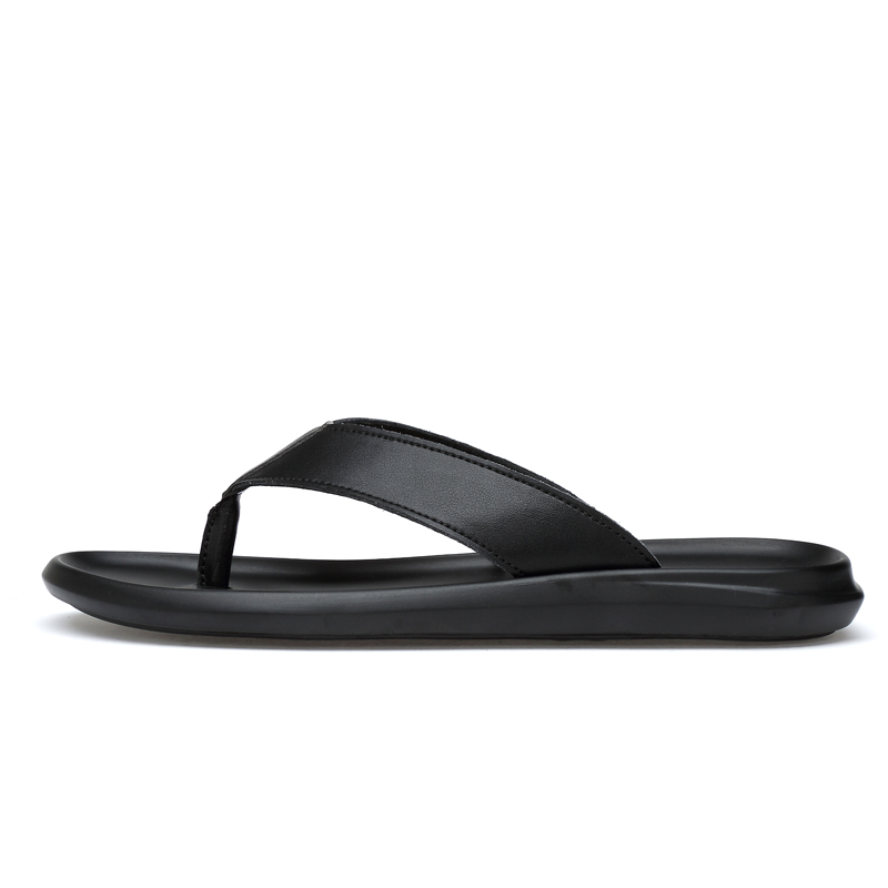 Износостойкие и нескользящие шлепанцы мужские черные Kuding, Black
Износостойкие и нескользящие шлепанцы мужские черные Kuding, Black