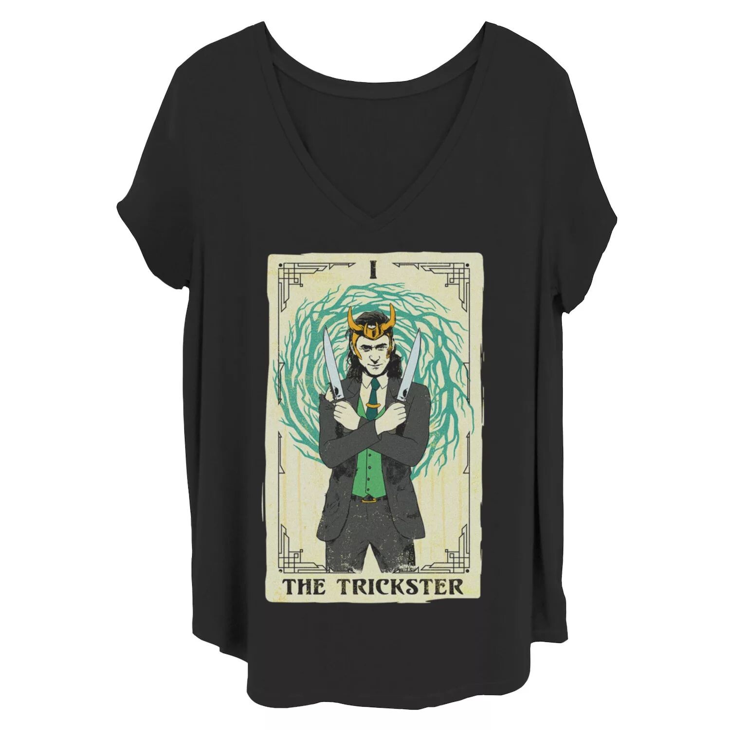 Детская футболка больших размеров с рисунком «Марвел Локи Трикстер Таро» Licensed Character, черный
Детская футболка больших размеров с рисунком «Марвел Локи Трикстер Таро» Licensed Character, черный