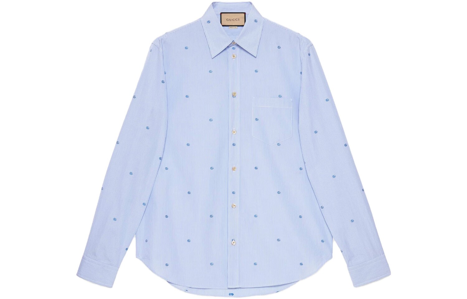 Рубашка мужская светло-синяя Gucci, светло-голубой
Рубашка мужская светло-синяя Gucci, светло-голубой