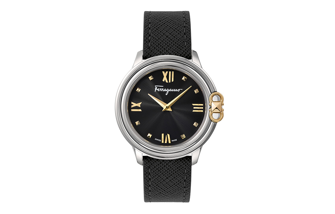 Наручные часы Quartz Movement с ремешком из натуральной кожи 34mm черный циферблат женские часы SFMJ00122 Ferragamo, черный
Наручные часы Quartz Movement с ремешком из натуральной кожи 34mm черный циферблат женские часы SFMJ00122 Ferragamo, черный