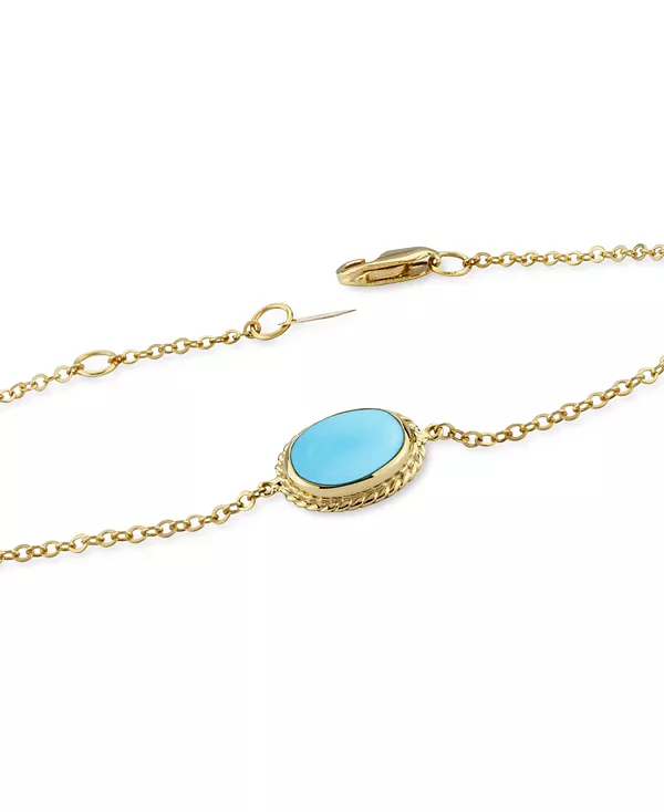Браслет-Цепочка с настоящей бирюзой «Спящая красавица» из 14-каратного желтого золота Macy'S, turquoise
Браслет-Цепочка с настоящей бирюзой «Спящая красавица» из 14-каратного желтого золота Macy'S, turquoise
