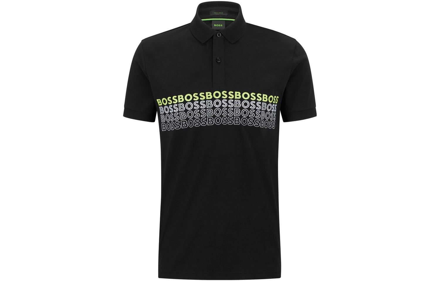 Футболка поло с коротким рукавом и вышитым логотипом HUGO BOSS, черная
Футболка поло с коротким рукавом и вышитым логотипом HUGO BOSS, черная