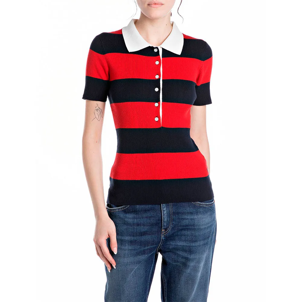 Поло с коротким рукавом Replay DK3852.000.G23726, красный 
Поло с коротким рукавом Replay DK3852.000.G23726, красный