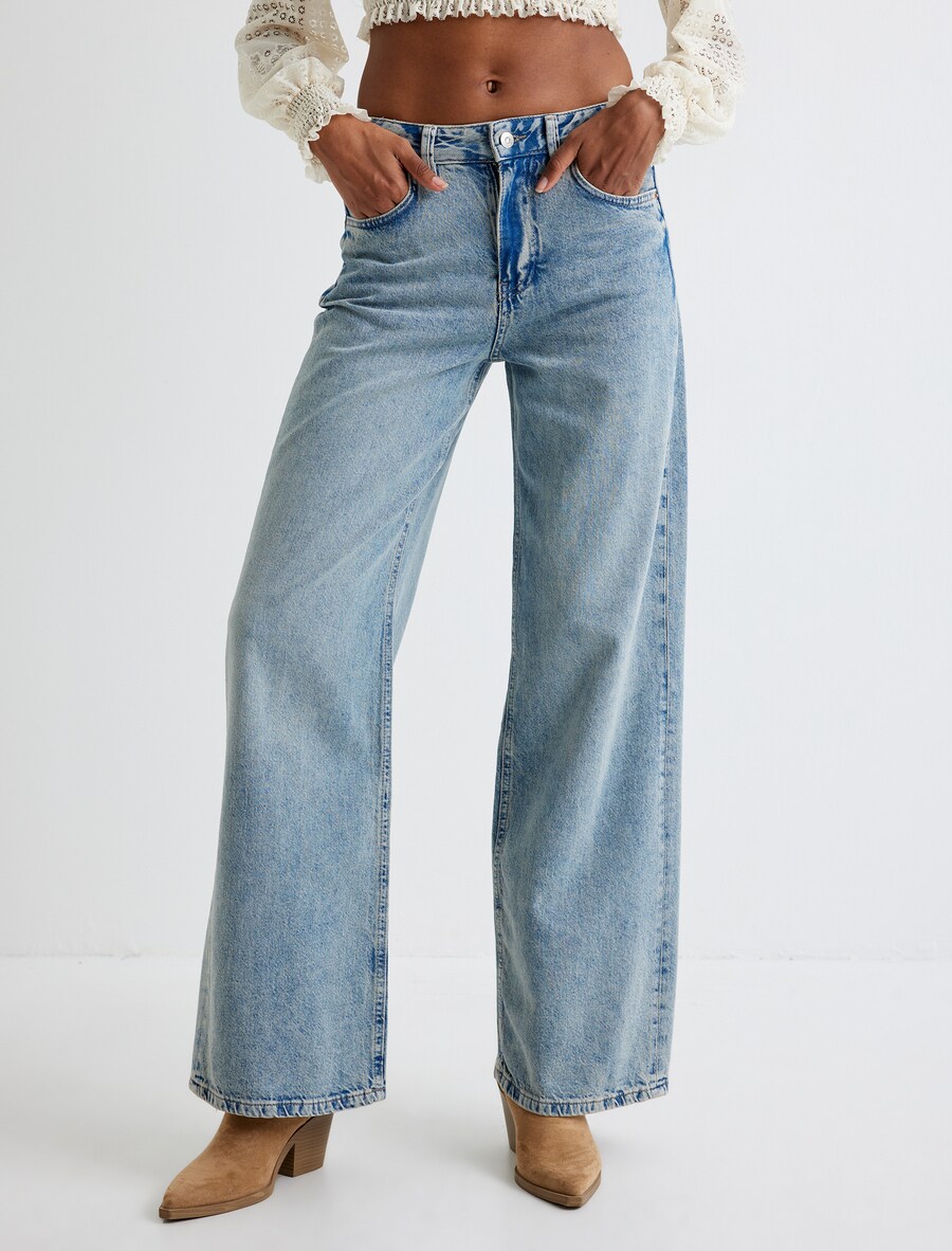 Джинсы с широкими штанинами Koton, светло-синий
Джинсы с широкими штанинами Koton, светло-синий