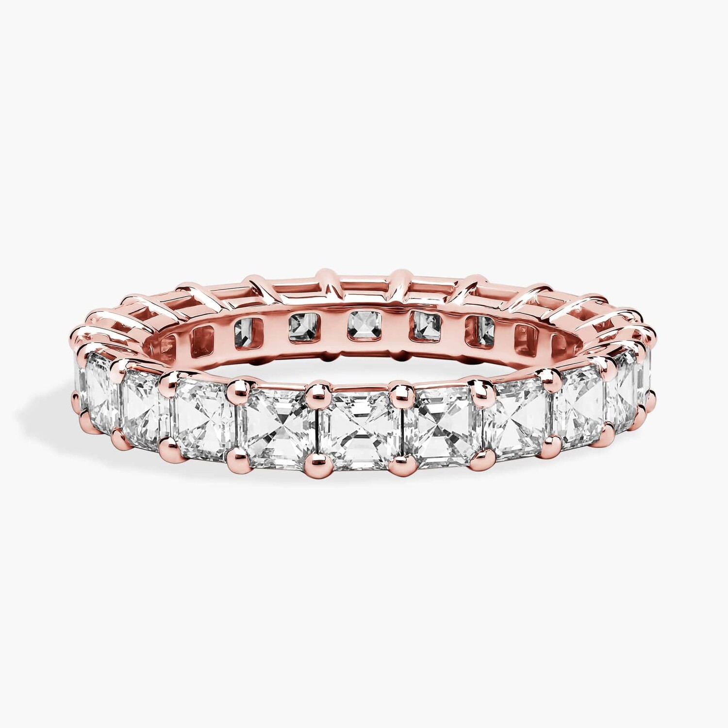 Кольцо с выращенным в лаборатории бриллиантом Asscher Cut Eternity из 14-каратного розового золота (3 карата, двойной цвет - FG / VS2-SI1) Blue Nile
Кольцо с выращенным в лаборатории бриллиантом Asscher Cut Eternity из 14-каратного розового золота (3 карата, двойной цвет - FG / VS2-SI1) Blue Nile