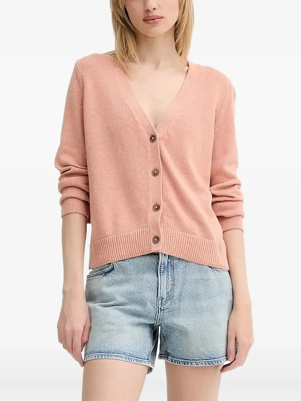 Кардиган с V-образным вырезом и пуговицами Marc O'Polo, розовый
Кардиган с V-образным вырезом и пуговицами Marc O'Polo, розовый