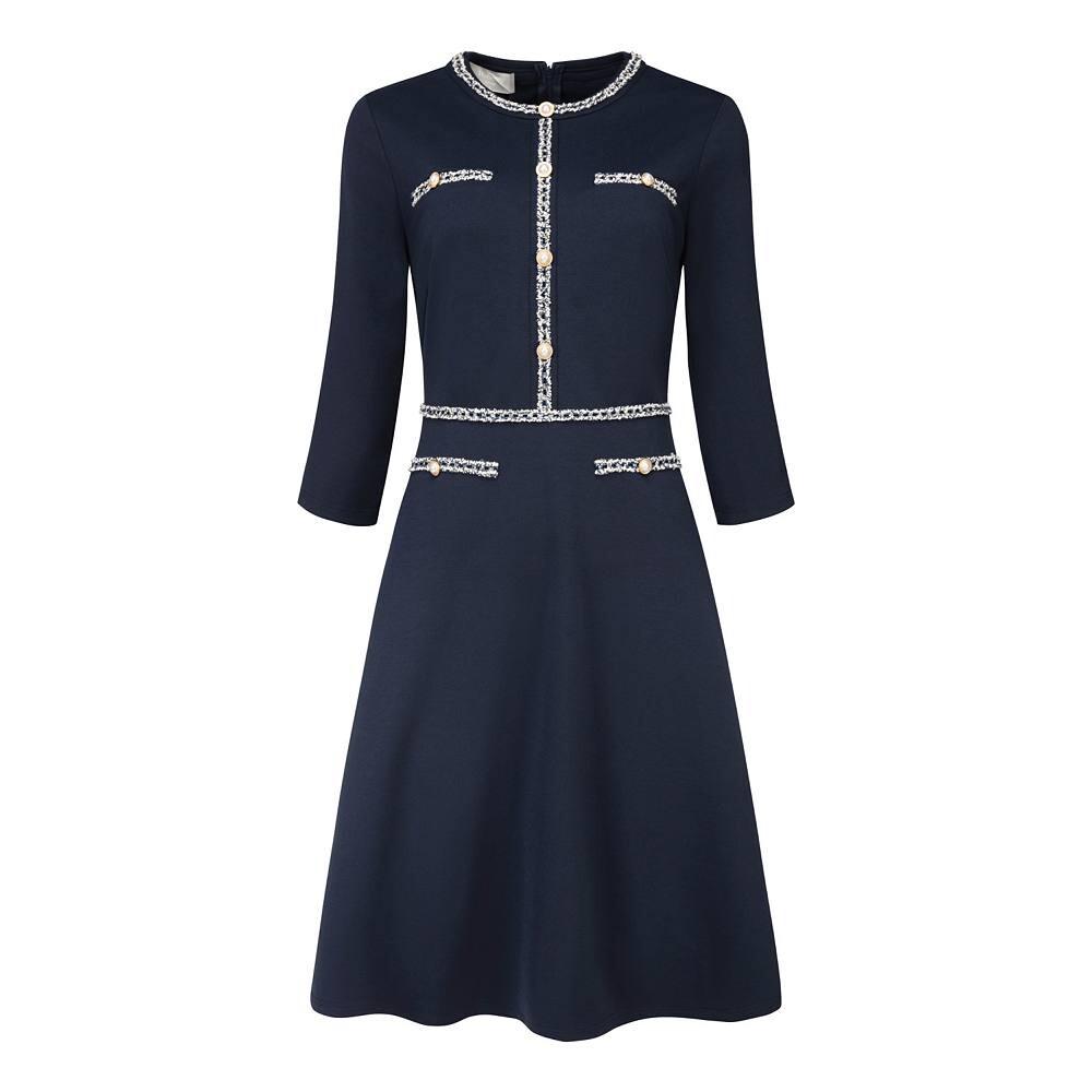 Женское платье-трапеция контрастного цвета, офисные платья с твидовой отделкой Hombety, цвет Navy Blue
Женское платье-трапеция контрастного цвета, офисные платья с твидовой отделкой Hombety, цвет Navy Blue