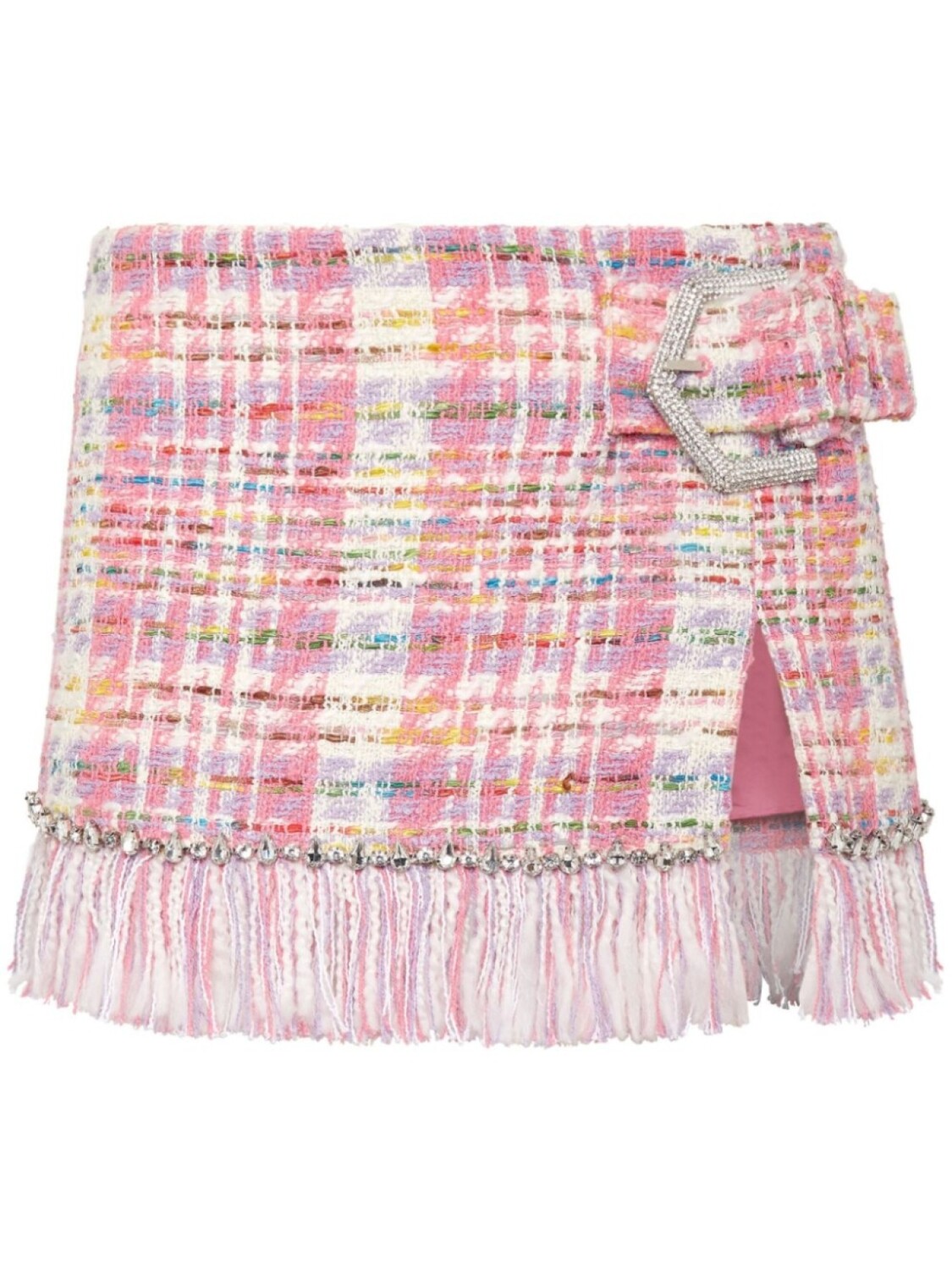 Твидовая юбка мини Philipp Plein, розовый 
Твидовая юбка мини Philipp Plein, розовый
