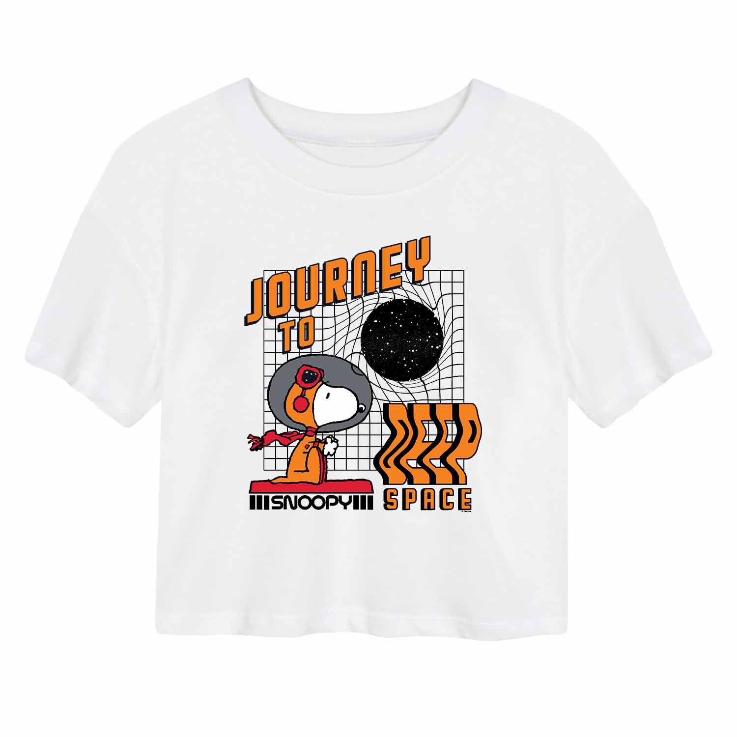 Укороченная футболка Juniors' Peanuts "Путешествие в глубокий космос" Licensed Character