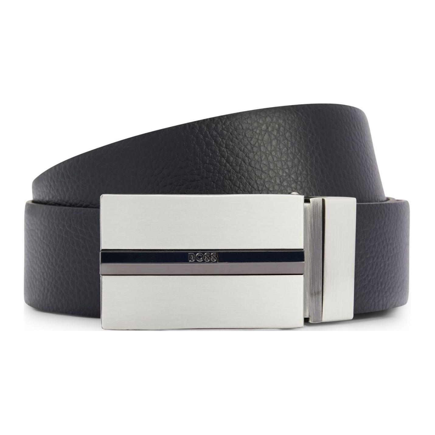 Двусторонний ремень из гладкой и перфорированной кожи, черный, ширина 3,5 см HUGO BOSS
Двусторонний ремень из гладкой и перфорированной кожи, черный, ширина 3,5 см HUGO BOSS