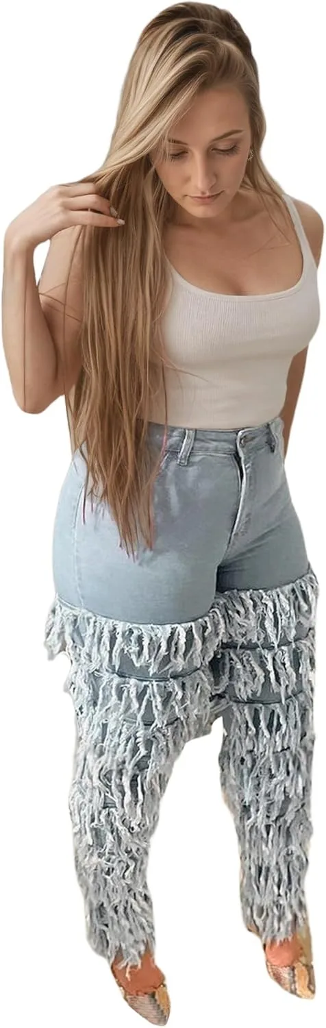 Plus Size Casual Sexy джинсы для женщин с формами, трендовые эластичные джинсы с высокой талией и бахромой Y2K Blue Wzmxtv
Plus Size Casual Sexy джинсы для женщин с формами, трендовые эластичные джинсы с высокой талией и бахромой Y2K Blue Wzmxtv