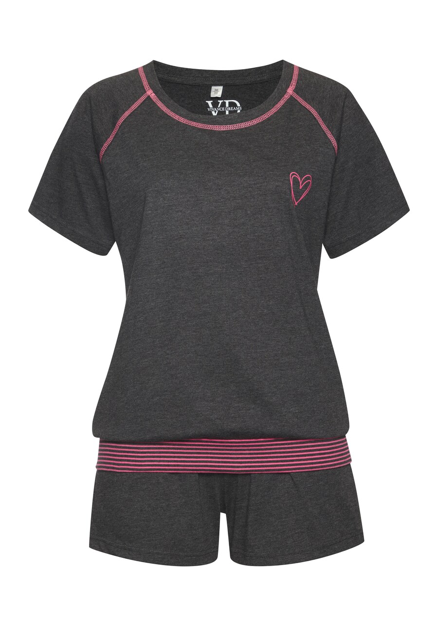 Короткий пижамный комплект VIVANCE, антрацит
Короткий пижамный комплект VIVANCE, антрацит