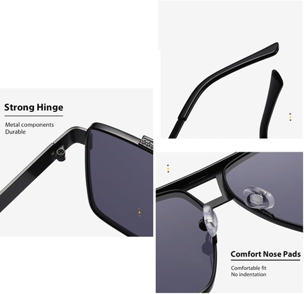 Ретро-солнцезащитные очки в крупной оправе для мужчин и женщин, с плоской верхней частью и двойной перемычкой, роскошные, модные, с защитой от УФ-излучения UV400 TYUVIVO, C01 Black
Ретро-солнцезащитные очки в крупной оправе для мужчин и женщин, с плоской верхней частью и двойной перемычкой, роскошные, модные, с защитой от УФ-излучения UV400 TYUVIVO, C01 Black