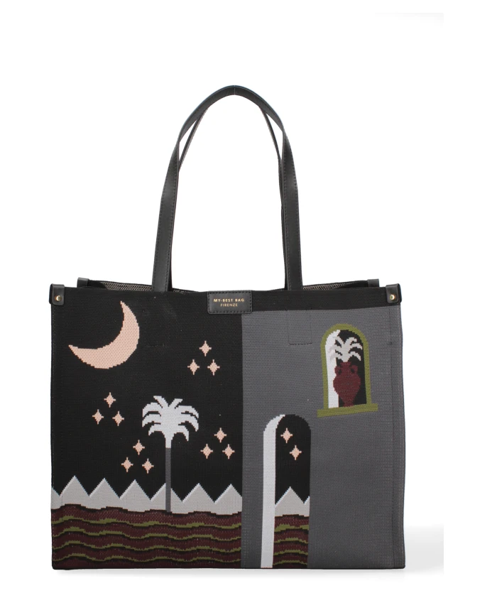 Стильная сумка из дамасской ткани с кожаным чехлом. My Best Bags, черный
Стильная сумка из дамасской ткани с кожаным чехлом. My Best Bags, черный