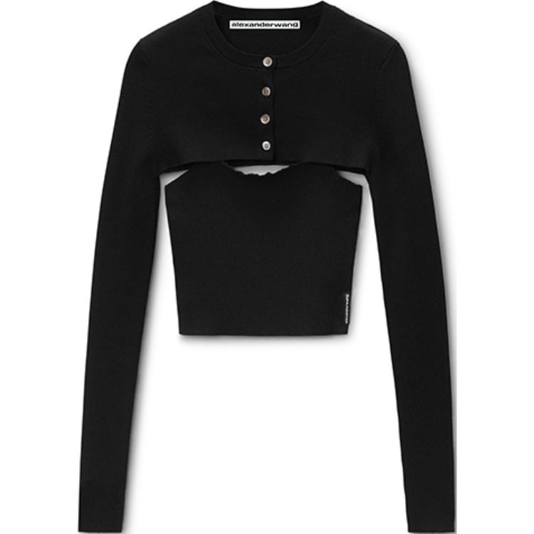 Кроп топ вязаный Alexander Wang, черный
Кроп топ вязаный Alexander Wang, черный