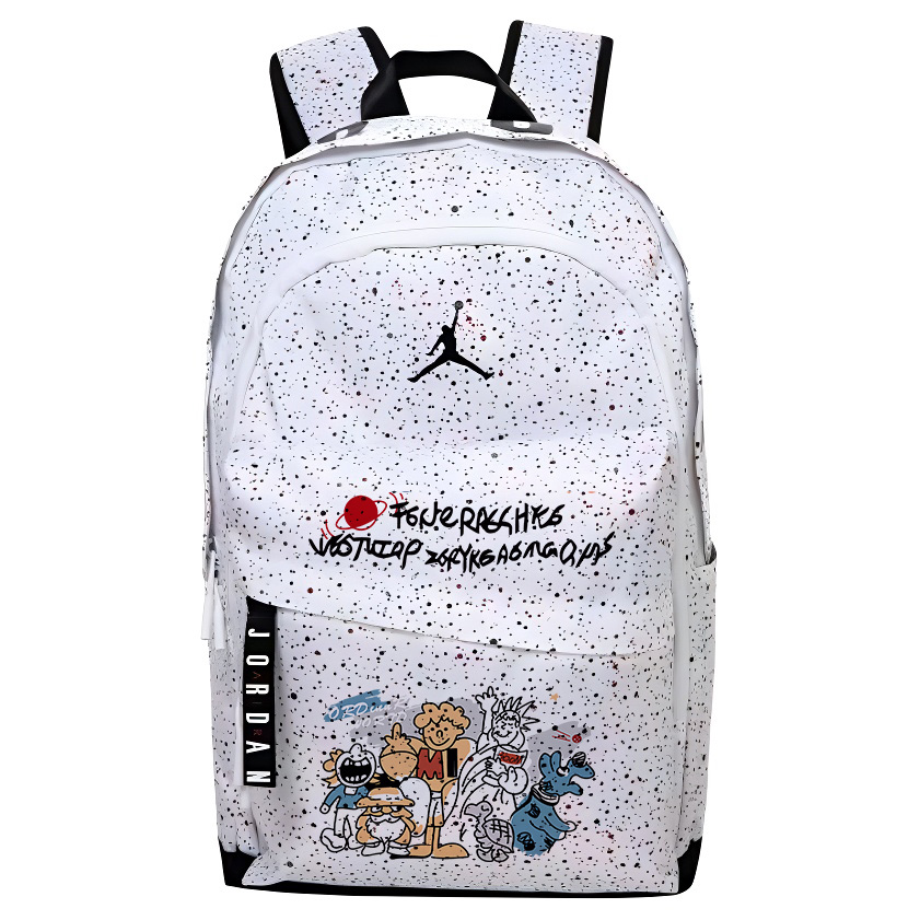 Jordan Полиэстеровый рюкзак унисекс белый, Figure Print Portrait
Jordan Полиэстеровый рюкзак унисекс белый, Figure Print Portrait
