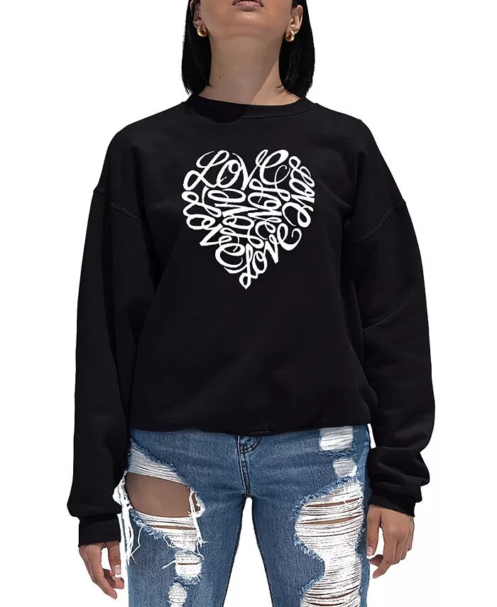 Женская толстовка Word Art с круглым вырезом и надписью Love Heart LA Pop Art, черный
Женская толстовка Word Art с круглым вырезом и надписью Love Heart LA Pop Art, черный